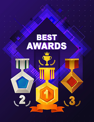 리본 일러스트 왕관 타이포그라피 사람없음 보라색 게임 트로피 마름모 육각형 금메달 동메달 시상식 오각형 월계수 은메달 국내일러스트 AI파일 도형 문자 컬러 놀이 상_우승 메달 파일형식 벡터