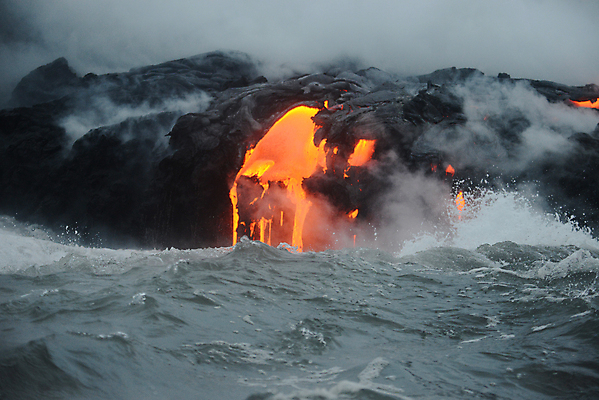 포토 JPG 해외이미지 바다 사람없음 야외 흐름 뜨거움 연기 위험 재해 화산 용암 화산섬 해외포토 섬 컨셉 산 파일형식 이미지허브