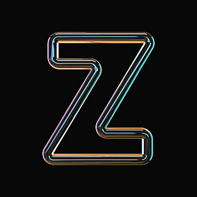 포토 JPG 해외이미지 알파벳 영어 타이포그라피 사람없음 그래픽 3D 입체 네온 Z 해외포토 문자 디지털합성 파일형식 이미지허브
