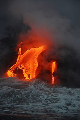포토 JPG 해외이미지 바다 사람없음 야외 흐름 뜨거움 연기 위험 재해 화산 용암 화산섬 해외포토 섬 컨셉 산 파일형식 이미지허브