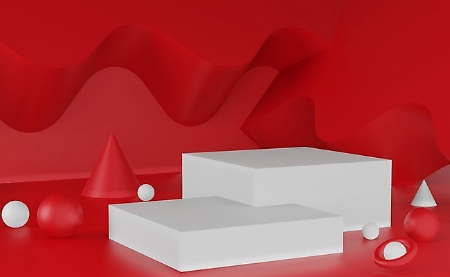 포토 JPG 해외이미지 디자인 백그라운드 사람없음 빨간색 3D 공백 무대 단상 엘리먼트 파스텔톤 포디움 목업 해외포토 컬러 디지털합성 파일형식 이미지허브