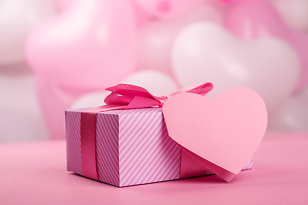 포토 JPG 해외이미지 분홍색 사람없음 선물상자 풍선 해외포토 컬러 선물 상자 파일형식 이미지허브