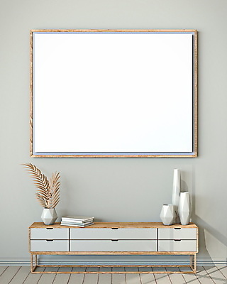 포토 JPG 해외이미지 화분 액자 잎 프레임 실내 사람없음 책 공간 서랍장 목업 카피스페이스 해외포토 식물 가구 내부 공백 파일형식 이미지허브