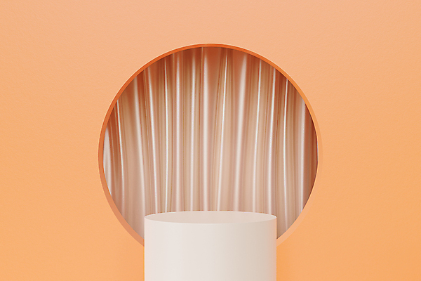 포토 JPG 해외이미지 백그라운드 사람없음 3D 커튼 원형 원기둥 단상 포디움 주황색배경 해외포토 도형 주황색 무대 디지털합성 파일형식 이미지허브