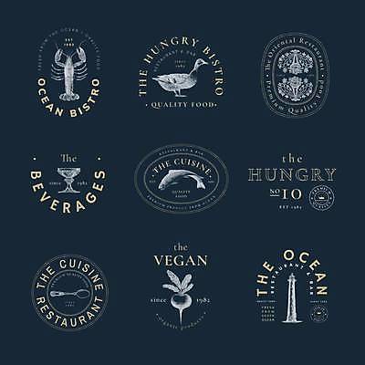 EPS 해외이미지 일러스트 오리 세마리 어류 사람없음 파란색 세트 식당 바닷가재 남색 심볼 원형프레임 비건 해외일러스트 컬러 조류 프레임 3 상점 수중동물 원형 가재 채식주의자 파일형식 벡터 이미지허브