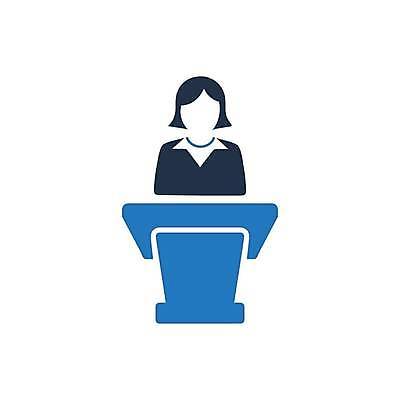 EPS 해외이미지 일러스트 비즈니스 사람모양 사람없음 비즈니스우먼 발표 단상 강대상 해외일러스트 모양 여자 직장인 파일형식 벡터 이미지허브