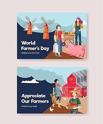 EPS 해외이미지 구름 여자 남자 일러스트 들기 여러명 파란색 농장 바구니 수레 풍차 시골 닭 돼지 농부 젖소 트랙터 우유통 성인만 해외일러스트 자연요소 직업 컬러 다수 농업 포유류 모션 조류 사람 카트 소 농기계 특수차량 파일형식 벡터 이미지허브