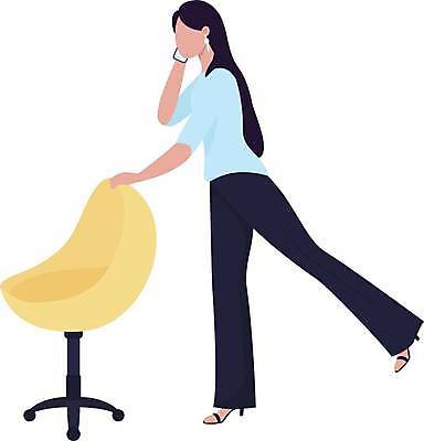 EPS 해외이미지 전신 여자 의자 일러스트 한명 들기 성인 스마트폰 스트레칭 잡기 비즈니스우먼 통화 다리들기 성인여자한명만 해외일러스트 1 가구 비즈니스 모션 사람 핸드폰 스마트기기 운동 직장인 여자한명만 성인여자만 파일형식 벡터 이미지허브