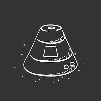 EPS 해외이미지 일러스트 사람없음 검은색 흰색 우주선 해외일러스트 컬러 우주 파일형식 벡터 이미지허브