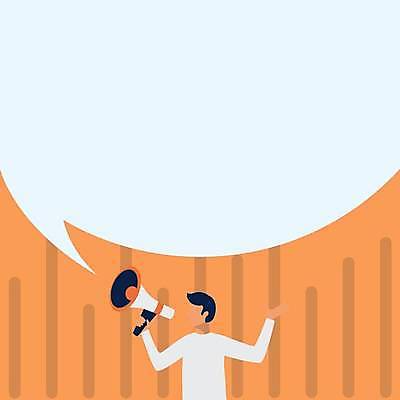 EPS 해외이미지 남자 말풍선 일러스트 프레임 한명 들기 상반신 성인 손들기 주황색 확성기 외침 알림 직선 성인남자한명만 카피스페이스 해외일러스트 1 선 컬러 모션 사람 소리 공백 남자한명만 성인남자만 파일형식 벡터 이미지허브