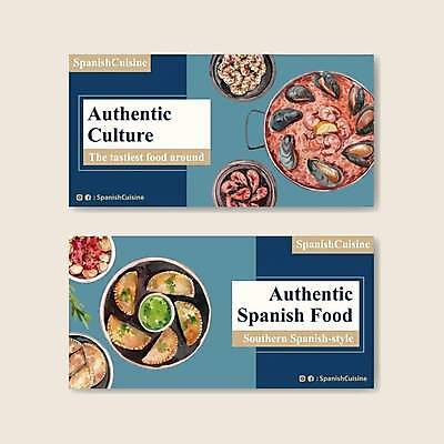 EPS 해외이미지 템플릿 접시 일러스트 새우 사람없음 파란색 냄비 홍합 스페인요리 파에야 페스토 해외일러스트 식기 음식 컬러 어패류 서양음식 갑각류 소스_음식 스페인 솥 파일형식 벡터 이미지허브