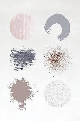 EPS 해외이미지 디자인 일러스트 붓터치 추상 사람없음 세트 빈티지 원형 가루 질감 그런지 엘리먼트 해외일러스트 도형 컨셉 무늬 파일형식 벡터 이미지허브