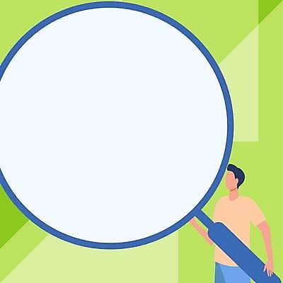 EPS 해외이미지 남자 백그라운드 일러스트 돋보기 프레임 한명 들기 상반신 성인 성인남자한명만 카피스페이스 해외일러스트 1 모션 사람 공백 남자한명만 성인남자만 파일형식 벡터 이미지허브