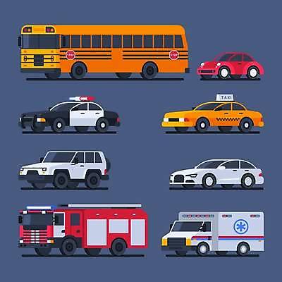 EPS 해외이미지 디자인 교통수단 컨셉 일러스트 교통시설 자동차 경비 세트 3D 운전 긴급 도시 플랫 경찰 보호 구급차 수집 서비스 보안 택시 자동 특별함 해외일러스트 직업 육상교통 교통 모션 승용차 안전 디지털합성 시설 파일형식 벡터 이미지허브