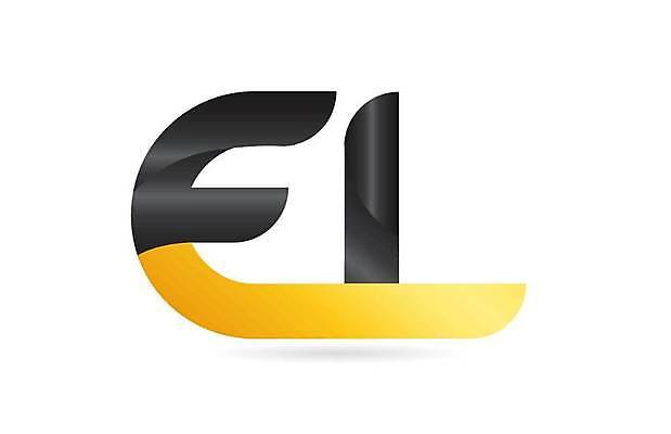 EPS 해외이미지 모양 템플릿 디자인 알파벳 백그라운드 일러스트 회사 비즈니스 노란색 검은색 E 연결 편지 심볼 신분 엘리먼트 활자 브랜딩 해외일러스트 영어 컬러 활자판 파일형식 벡터 이미지허브