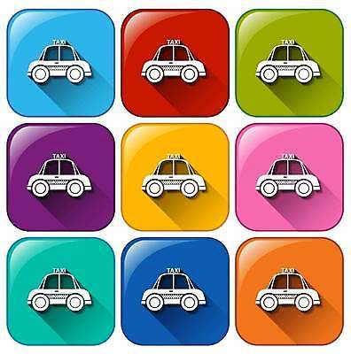 EPS 해외이미지 일러스트 버튼 사람없음 컬러풀 택시 해외일러스트 컬러 승용차 자동차 파일형식 벡터 이미지허브