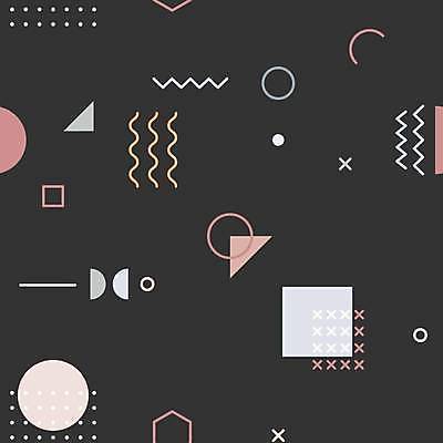 EPS 해외이미지 디자인 분홍색 백그라운드 일러스트 추상 사람없음 검은색 멤피스디자인 해외일러스트 컬러 무늬 파일형식 벡터 이미지허브