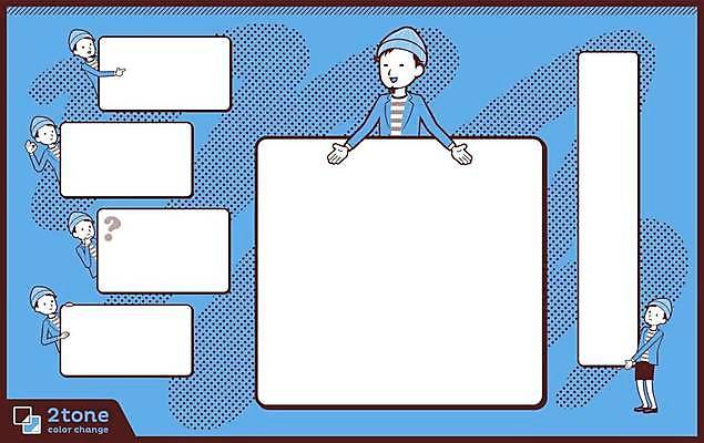 EPS 해외이미지 전신 남자 포즈 일러스트 통신 수염 사각프레임 프레임 여러명 성인 파란색 세트 유행 봄 천 서명 성인남자만 카피스페이스 해외일러스트 계절 컬러 다수 사람 사각형 공백 직물 남자만 성인만 파일형식 벡터 이미지허브