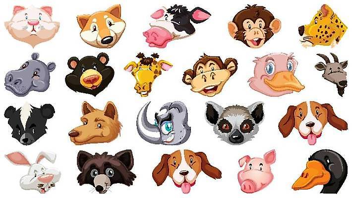 EPS 해외이미지 동물 감정 얼굴 어린이 포즈 일러스트 염소 오리 동물원 청춘 고양이 줄무늬 시골 원숭이 표현 토끼 돼지 개 만화 수집 기린 즐거움 코뿔소 리빙 동물상 미어캣 밭일 엘리먼트 해외일러스트 컨셉 무늬 포유류 조류 사람 신체부위 반려동물 조형물 파일형식 벡터 이미지허브