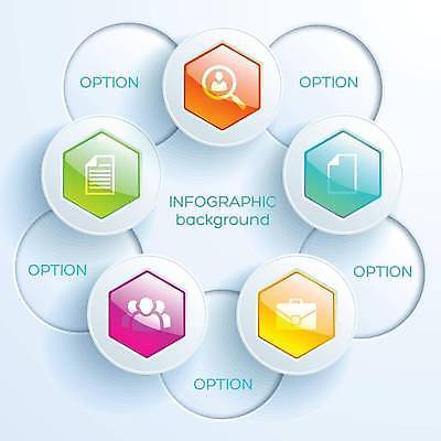 EPS 해외이미지 백그라운드 서류가방 일러스트 비즈니스 돋보기 그래프 사람모양 사람없음 그래픽 자료 인포그래픽 문서 육각형 해외일러스트 모양 도형 가방 파일형식 벡터 이미지허브