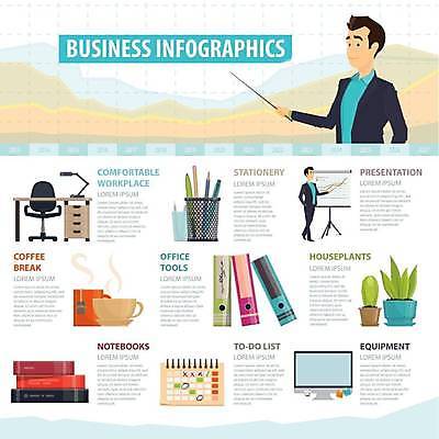 EPS 해외이미지 전신 남자 화분 커피 일러스트 비즈니스 상반신 성인 두명 책 모니터 자료 인포그래픽 달력 스탠드 업무 비즈니스맨 발표 플랫 커피잔 연필꽂이 막대봉 볼펜통 사무용의자 사무용책상 서류파일 성인남자만 해외일러스트 음료 의자 문구용품 조명 잔 사람 컴퓨터 사무용품 작업 직장인 책상 남자만 성인만 파일형식 벡터 이미지허브