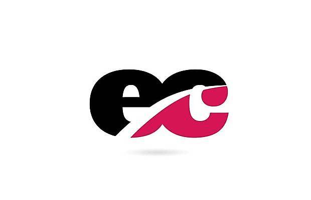 EPS 해외이미지 모양 템플릿 디자인 알파벳 분홍색 백그라운드 일러스트 회사 비즈니스 검은색 E 편지 심볼 신분 C 엘리먼트 활자 브랜딩 해외일러스트 영어 컬러 활자판 파일형식 벡터 이미지허브