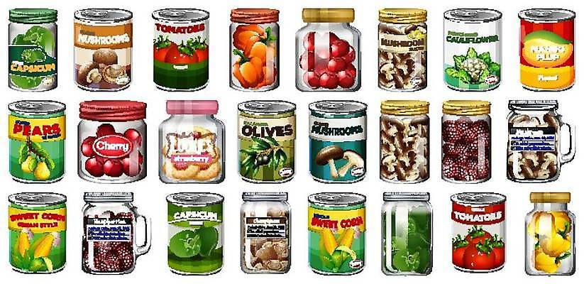 EPS 해외이미지 클립아트 잡화 음식 백그라운드 토마토 채소 과일 일러스트 재료 포장 건강 스파게티 옥수수 요리 미술 그래픽 세트 그룹 캔 수프 상품 컨테이너 만화 수집 먹기 파인애플 오브젝트 그림 올리브 완두콩 햄 패키지 수납 통조림 고립 식용 시리즈 해외일러스트 열매 산업 모션 문화예술 콩 곡류 파스타 육류 열대과일 파일형식 벡터 이미지허브