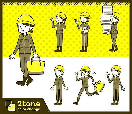 EPS 해외이미지 전신 디자인 여자 행복 가방 일러스트 비즈니스 피곤 사랑 들기 여러명 성인 세트 달리기 갈색 노란색 걷기 헬멧 수줍음 지각 출퇴근 바쁨 서류뭉치 성인여자만 해외일러스트 잡화 감정 컬러 다수 컨셉 모션 사람 보호장비 문서 여자만 성인만 파일형식 벡터 이미지허브