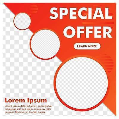 EPS 해외이미지 디자인 일러스트 추상 프레임 타이포그라피 사람없음 쇼핑 세일 주황색 흰색 원형 특가판매 해외일러스트 도형 문자 컬러 무늬 파일형식 벡터 이미지허브