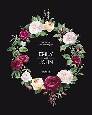 EPS 해외이미지 잎 일러스트 사람없음 우아함 청첩장 원형프레임 꽃프레임 프레임일러스트 해외일러스트 식물 꽃 컨셉 카드_감사 프레임 원형 파일형식 벡터 이미지허브