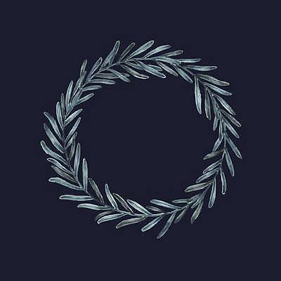 EPS 해외이미지 잎 일러스트 프레임 사람없음 원형 남색 해외일러스트 도형 식물 컬러 파일형식 벡터 이미지허브