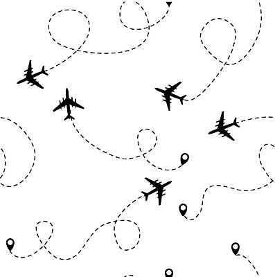 EPS 해외이미지 디자인 실루엣 종이 길 선 여행 백그라운드 컨셉 지도 패턴 일러스트 비즈니스 교통시설 하늘 추상 비행기 세계 검은색 흰색 계획 심볼 항공 제트기 고립 대패 루트 방법 선로 자취 해외일러스트 컬러 교통 무늬 항공교통 대중교통 촬영기법 시설 파일형식 벡터 이미지허브