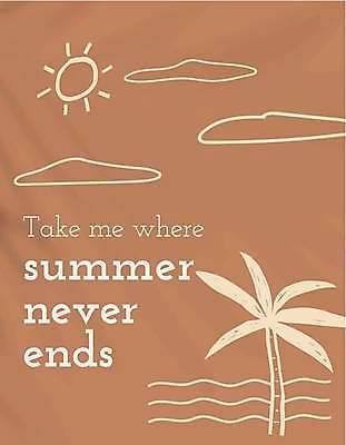 EPS 해외이미지 바다 일러스트 타이포그라피 사람없음 야자수 태양 갈색 포스터템플릿 해외일러스트 자연요소 나무 템플릿 문자 포스터 컬러 파일형식 벡터 이미지허브