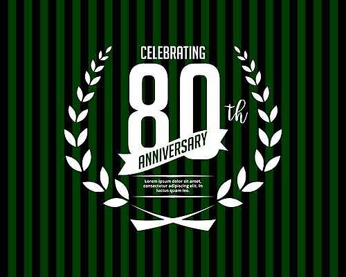 EPS 해외이미지 기념일 리본 일러스트 기념 사람없음 초록색 숫자 검은색 축하 심볼 월계수 해외일러스트 문자 컬러 컨셉 이벤트 파일형식 벡터 이미지허브