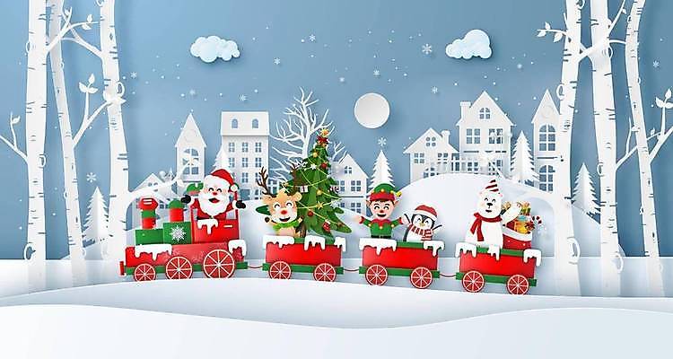 EPS 해외이미지 크리스마스 겨울 일러스트 사람없음 산타클로스 눈 페이퍼아트 산타캐릭터 해외일러스트 일러캐릭터 자연요소 캐릭터 계절 기념일 날씨 파일형식 벡터 이미지허브