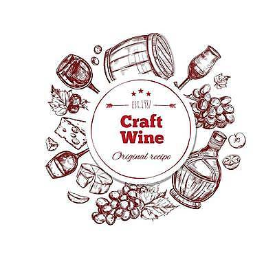 EPS 해외이미지 디자인 잎 와인잔 일러스트 재료 포도 치즈 사람없음 목재 와인 원형 스케치 와인병 오브젝트 원형프레임 와인통 해외일러스트 도형 나무 식물 술잔 과일 병_용기 유제품 프레임 주류 미술 파일형식 벡터 이미지허브