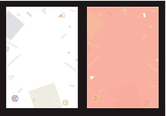 EPS 해외이미지 디자인 분홍색 백그라운드 일러스트 사람없음 세트 흰색 기하학 해외일러스트 컬러 무늬 파일형식 벡터 이미지허브