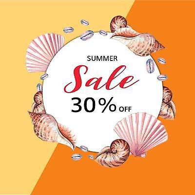 EPS 해외이미지 일러스트 어패류 프레임 사람없음 쇼핑 세일 주황색 원형 조개껍데기 소라 프레임일러스트 해외일러스트 도형 동물 컬러 조개 파일형식 벡터 이미지허브