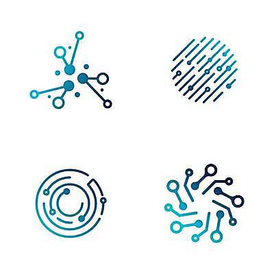 EPS 해외이미지 모양 템플릿 디자인 선 과학 컨셉 일러스트 회사 비즈니스 통신 추상 미래 기술 파란색 디지털 웹 점 네트워크 연결 편지 심볼 사인 순환 전자 엘리먼트 활자 해외일러스트 컬러 무늬 인터넷 모션 활자판 파일형식 벡터 이미지허브