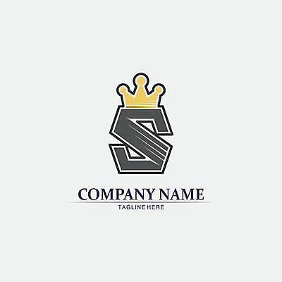 EPS 해외이미지 디자인 일러스트 왕관 사람없음 검은색 심볼 S 해외일러스트 알파벳 컬러 파일형식 벡터 이미지허브
