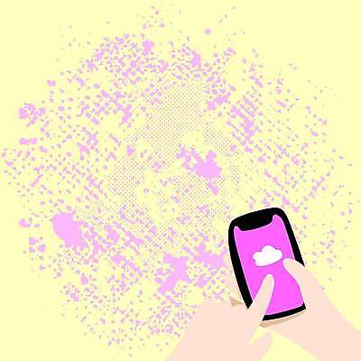 EPS 해외이미지 손 백그라운드 일러스트 프레임 들기 사람없음 신체부위 스마트폰 카피스페이스 해외일러스트 모션 사람 핸드폰 스마트기기 공백 파일형식 벡터 전자제품 이미지허브