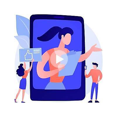 EPS 해외이미지 전신 라이프스타일 여자 남자 일러스트 모바일 서기 들기 상반신 성인 세명 파란색 스마트폰 손들기 최고 주머니손 손모양 재생 동영상창 서류판 얼굴없음 성인만 해외일러스트 모양 컬러 모션 사람 생활 핸드폰 스마트기기 사무용품 동영상 파일형식 벡터 손_신체부위 이미지허브