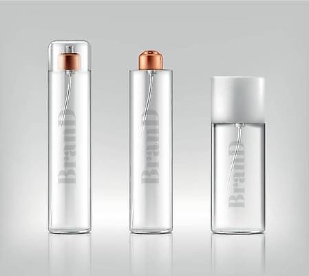 EPS 해외이미지 일러스트 사람없음 뷰티 흰색 투명 은색 향수 오브젝트 미스트 향수병 해외일러스트 컬러 화장품 병_담는 파일형식 벡터 이미지허브