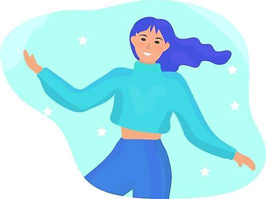 EPS 해외이미지 클립아트 캐릭터 여자 행복 백그라운드 일러스트 미소 웃음 사람 성인 10대 파티 유행 손들기 기쁨 댄서 축하 플랫 만화 흥분 긍정 고립 해외일러스트 일러캐릭터 직업 감정 컨셉 모션 청소년 표정 이벤트 파일형식 벡터 이미지허브