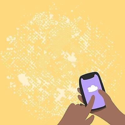 EPS 해외이미지 손 백그라운드 일러스트 프레임 들기 신체부위 스마트폰 카피스페이스 해외일러스트 모션 사람 핸드폰 스마트기기 공백 파일형식 벡터 이미지허브