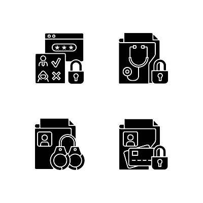EPS 해외이미지 일러스트 청진기 자물쇠 사람없음 세트 원형 신용카드 X 수갑 체크표시 보안 해킹 개인정보 신용도 정보보호 해외일러스트 도형 알파벳 의료기기 안전 금융 정보 보호 확인 파일형식 벡터 이미지허브