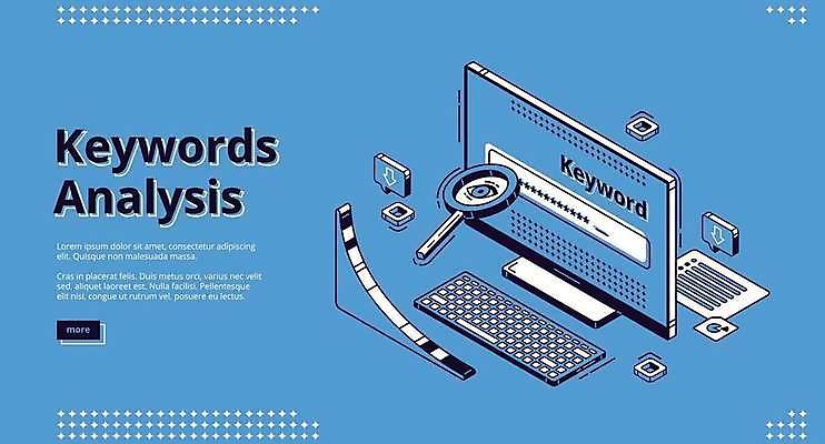 EPS 해외이미지 말풍선 일러스트 돋보기 사람없음 파란색 컴퓨터 3D 모니터 키보드 분석 검색 눈모양 아이소메트릭 SEO 검색창 해외일러스트 모양 컬러 컨셉 정보기술 전자제품 디지털합성 파일형식 벡터 이미지허브