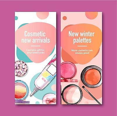 EPS 해외이미지 템플릿 일러스트 사람없음 화장품 퍼프 아이섀도 메이크업브러쉬 팩트 코랄 해외일러스트 컬러 뷰티 붓 파일형식 벡터 이미지허브