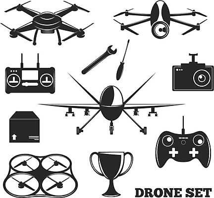 EPS 해외이미지 일러스트 사람없음 상자 카메라 공구 리모컨 트로피 프로펠러 드론 조종장치 해외일러스트 전자제품 장비 도구 상_우승 파일형식 벡터 이미지허브