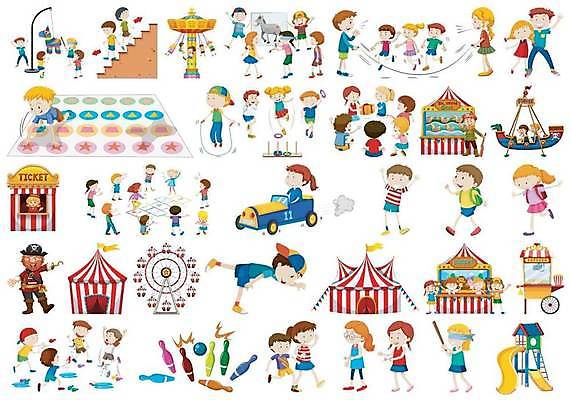 EPS 해외이미지 클립아트 디자인 공원 어린이 백그라운드 일러스트 텐트 미술 그래픽 축제 카트 바퀴 볼링 놀이터 승차 서커스 만화 그림 클립 팝콘 롤러 회전목마 공평 테마 해외일러스트 공공시설 모션 놀이 문화예술 캠핑도구 사람 구기 놀이기구 파일형식 벡터 이미지허브